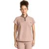 Healing Hands Scrubs for Women Scrub Top with Zip Stand Collar 360° Stretch HH752(Desert Taupe)