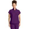 Healing Hands Scrubs for Women Scrub Top with Zip Stand Collar 360° Stretch HH752(Eggplant)