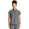 Healing Hands Scrubs for Women Scrub Top with Zip Stand Collar 360° Stretch HH752(Heather Ash)