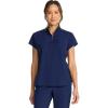 Healing Hands Scrubs for Women Scrub Top with Zip Stand Collar 360° Stretch HH752(Navy)