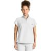 Healing Hands Scrubs for Women Scrub Top with Zip Stand Collar 360° Stretch HH752(White Gardenia)