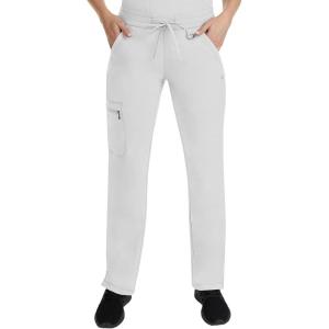 Healing Hands Scrub Pants for Women Tamara Pant with 6 Pockets, Reversible Drawstring, and 2-Way Stretch Fabric 9181(White)