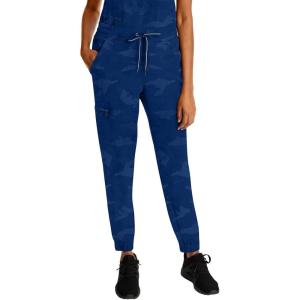 Healing Hands Scrubs for Women Jogger Camo Pant Tate 5 Pockets Moisture Wicking, Easy Care, 360° Stretch, Quick Dry – 9350(Navy)