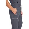 Healing Hands 6 Pocket Mens Scrubs Pant HH360 9171 Noah Cargo Scrub Pant for Men Full Elastic with Drawstring(Pewter)