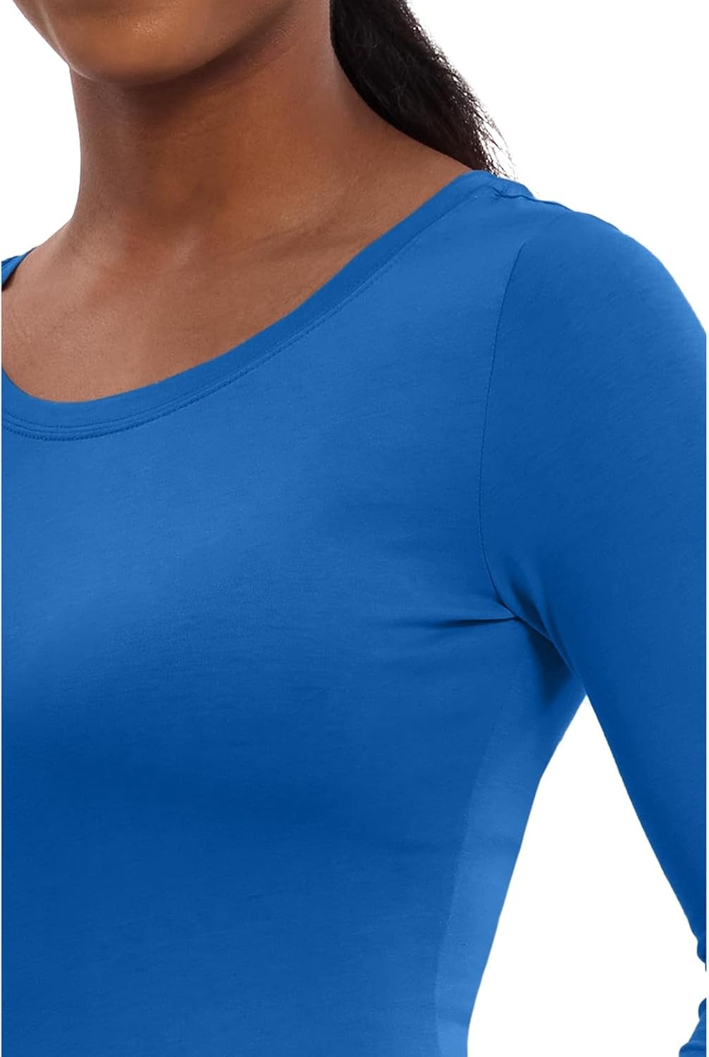 image:imageHealing Hands Underscrub Long Sleeve Women Knits Scrub Tops Soft Cotton Blend Knit Breathable Stretch Comfort Machine Wash Easy Care Fabric Ideal For Layering Under ScrubsRoyal