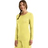 Healing Hands Underscrub Long Sleeve Women Knits Scrub Tops | Soft Cotton Blend Knit, Breathable Stretch Comfort, Machine Wash, Easy Care Fabric, Ideal For Layering Under Scrubs(Canary)