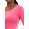 Healing Hands Underscrub Long Sleeve Women Knits Scrub Tops | Soft Cotton Blend Knit, Breathable Stretch Comfort, Machine Wash, Easy Care Fabric, Ideal For Layering Under Scrubs(Carnation Pink)