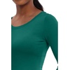 Healing Hands Underscrub Long Sleeve Women Knits Scrub Tops | Soft Cotton Blend Knit, Breathable Stretch Comfort, Machine Wash, Easy Care Fabric, Ideal For Layering Under Scrubs(Hunter)