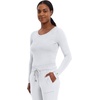 Healing Hands Underscrub Long Sleeve Women Knits Scrub Tops | Soft Cotton Blend Knit, Breathable Stretch Comfort, Machine Wash, Easy Care Fabric, Ideal For Layering Under Scrubs(White – 2 Pack)