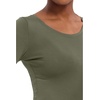 Healing Hands Underscrub Long Sleeve Women Knits Scrub Tops | Soft Cotton Blend Knit, Breathable Stretch Comfort, Machine Wash, Easy Care Fabric, Ideal For Layering Under Scrubs(Olive)