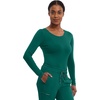 Healing Hands Underscrub Long Sleeve Women Knits Scrub Tops | Soft Cotton Blend Knit, Breathable Stretch Comfort, Machine Wash, Easy Care Fabric, Ideal For Layering Under Scrubs(Hunter – 2 Pack)