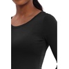 Healing Hands Underscrub Long Sleeve Women Knits Scrub Tops | Soft Cotton Blend Knit, Breathable Stretch Comfort, Machine Wash, Easy Care Fabric, Ideal For Layering Under Scrubs(Black)