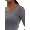 Healing Hands Underscrub Long Sleeve Women Knits Scrub Tops | Soft Cotton Blend Knit, Breathable Stretch Comfort, Machine Wash, Easy Care Fabric, Ideal For Layering Under Scrubs(Pewter)
