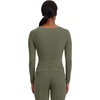 Healing Hands Underscrub Long Sleeve Women Knits Scrub Tops | Soft Cotton Blend Knit, Breathable Stretch Comfort, Machine Wash, Easy Care Fabric, Ideal For Layering Under Scrubs(Olive)