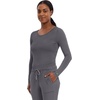 Healing Hands Underscrub Long Sleeve Women Knits Scrub Tops | Soft Cotton Blend Knit, Breathable Stretch Comfort, Machine Wash, Easy Care Fabric, Ideal For Layering Under Scrubs(Pewter – 2 Pack)