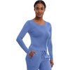 Healing Hands Underscrub Long Sleeve Women Knits Scrub Tops | Soft Cotton Blend Knit, Breathable Stretch Comfort, Machine Wash, Easy Care Fabric, Ideal For Layering Under Scrubs(Ceil – 2 Pack)