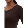 Healing Hands Underscrub Long Sleeve Women Knits Scrub Tops | Soft Cotton Blend Knit, Breathable Stretch Comfort, Machine Wash, Easy Care Fabric, Ideal For Layering Under Scrubs(Dark Chocolate)