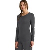 Healing Hands Underscrub Long Sleeve Women Knits Scrub Tops | Soft Cotton Blend Knit, Breathable Stretch Comfort, Machine Wash, Easy Care Fabric, Ideal For Layering Under Scrubs(Charcoal)