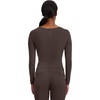Healing Hands Underscrub Long Sleeve Women Knits Scrub Tops | Soft Cotton Blend Knit, Breathable Stretch Comfort, Machine Wash, Easy Care Fabric, Ideal For Layering Under Scrubs(Dark Chocolate)