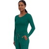 Healing Hands Underscrub Long Sleeve Women Knits Scrub Tops | Soft Cotton Blend Knit, Breathable Stretch Comfort, Machine Wash, Easy Care Fabric, Ideal For Layering Under Scrubs(Hunter – 2 Pack)