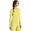 Healing Hands Underscrub Long Sleeve Women Knits Scrub Tops | Soft Cotton Blend Knit, Breathable Stretch Comfort, Machine Wash, Easy Care Fabric, Ideal For Layering Under Scrubs(Canary)