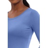 Healing Hands Underscrub Long Sleeve Women Knits Scrub Tops | Soft Cotton Blend Knit, Breathable Stretch Comfort, Machine Wash, Easy Care Fabric, Ideal For Layering Under Scrubs(Ceil Blue)