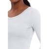 Healing Hands Underscrub Long Sleeve Women Knits Scrub Tops | Soft Cotton Blend Knit, Breathable Stretch Comfort, Machine Wash, Easy Care Fabric, Ideal For Layering Under Scrubs(White)