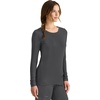Healing Hands Underscrub Long Sleeve Women Knits Scrub Tops | Soft Cotton Blend Knit, Breathable Stretch Comfort, Machine Wash, Easy Care Fabric, Ideal For Layering Under Scrubs(Charcoal – 2 Pack)