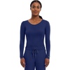 Healing Hands Underscrub Long Sleeve Women Knits Scrub Tops | Soft Cotton Blend Knit, Breathable Stretch Comfort, Machine Wash, Easy Care Fabric, Ideal For Layering Under Scrubs(Navy)