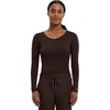 Healing Hands Underscrub Long Sleeve Women Knits Scrub Tops | Soft Cotton Blend Knit, Breathable Stretch Comfort, Machine Wash, Easy Care Fabric, Ideal For Layering Under Scrubs(Dark Chocolate)
