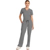 Healing Hands Quest Scrub Pants for Women Straight Leg Drawstring(Heather Ash)