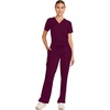 Healing Hands Quest Scrub Pants for Women Straight Leg Drawstring(Wine)