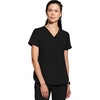 Healing Hands Skyler Scrubs for Women V Neck Top Slim Fit 2 Pockets(Black)