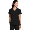 Healing Hands Skyler Scrubs for Women V Neck Top Slim Fit 2 Pockets(Black)