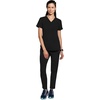 Healing Hands Skyler Scrubs for Women V Neck Top Slim Fit 2 Pockets(Black)