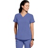 Healing Hands Skyler Scrubs for Women V Neck Top Slim Fit 2 Pockets(Ceil)