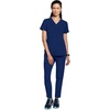 Healing Hands Skyler Scrubs for Women V Neck Top Slim Fit 2 Pockets(Navy)