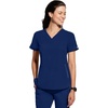 Healing Hands Skyler Scrubs for Women V Neck Top Slim Fit 2 Pockets(Navy)