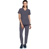 Healing Hands Skyler Scrubs for Women V Neck Top Slim Fit 2 Pockets(Pewter)