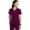 Healing Hands Skyler Scrubs for Women V Neck Top Slim Fit 2 Pockets(Wine)
