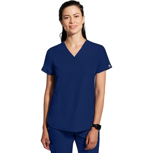 Healing Hands Skyler Scrubs for Women V Neck Top Slim Fit 2 Pockets(Navy)